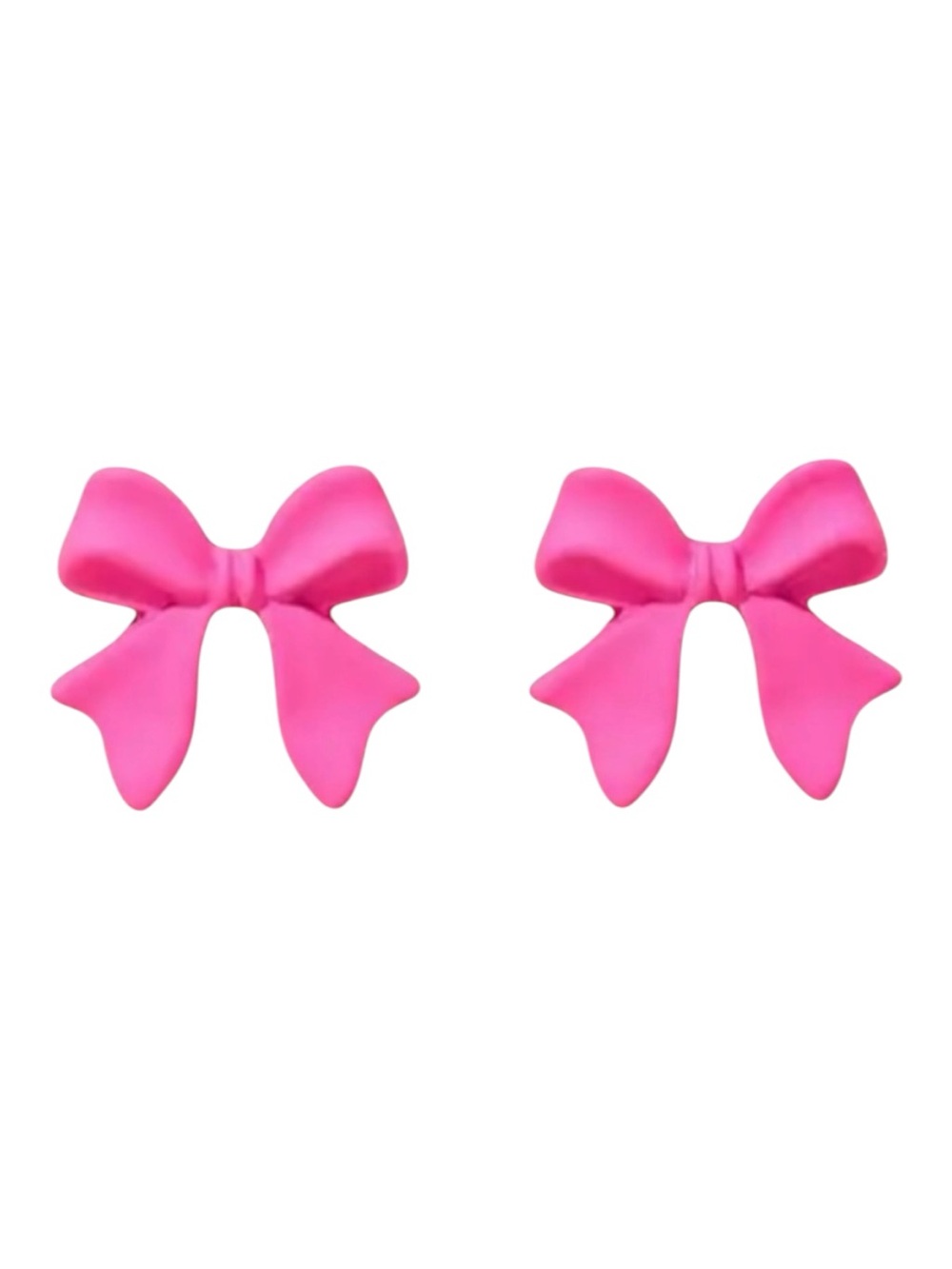 Pink Bow Earrings